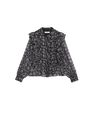 Mango - black Ruffled floral blouse Mango - black Ruffled floral blouse