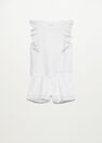 Mango - natural white Embroidered cotton short pyjamas Mango - natural white Embroidered cotton short pyjamas