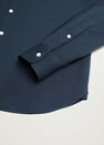 Mango - navy Slim fit structured cotton shirt Mango - navy Slim fit structured cotton shirt