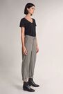 Salsa Jeans - Beige Boyfriend checked paper bag trousers with belt Salsa Jeans - Beige Boyfriend checked paper bag trousers with belt