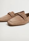 Mango - medium brown Leather penny loafers, Women Mango - medium brown Leather penny loafers, Women