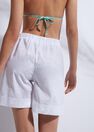 Calzedonia - White Linen And Cotton Shorts, Women Calzedonia - White Linen And Cotton Shorts, Women