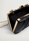 Mango - Black Pleated Detail Clutch Mango - Black Pleated Detail Clutch