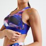 DOMYOS - Medium Women's Cardio Fitness Training Bra 900 Print, Multi Colour DOMYOS - Medium Women's Cardio Fitness Training Bra 900 Print, Multi Colour
