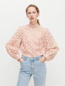 Reserved - Mesh blouse with embroidery - Pink Reserved - Mesh blouse with embroidery - Pink