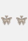 Missguided - Silver Look Crystal Butterfly Earrings Missguided - Silver Look Crystal Butterfly Earrings