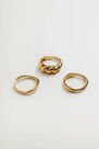 Mango - Gold Embossed Rings Set Mango - Gold Embossed Rings Set
