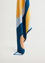 Mango - Lt-pastel blue Printed pleated scarf Mango - Lt-pastel blue Printed pleated scarf
