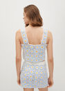 Mango - lt-pastel blue Handmade daisy-print crochet top, Women Mango - lt-pastel blue Handmade daisy-print crochet top, Women