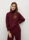 Mango - dark red Flared knitted trousers Mango - dark red Flared knitted trousers