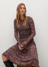 Mango - Medium red Ruffled floral print dress Mango - Medium red Ruffled floral print dress