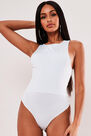 Missguided - White Seam Free Racer Neck Bodysuit Missguided - White Seam Free Racer Neck Bodysuit