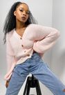Missguided - Pink Blush Fluffy Textured Knit Cardigan Missguided - Pink Blush Fluffy Textured Knit Cardigan