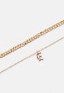 Missguided - Gold Gold Look Gothic Initial Pendant E Necklace Missguided - Gold Gold Look Gothic Initial Pendant E Necklace