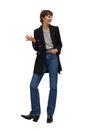 Mango - black Textured wrap coat Mango - black Textured wrap coat