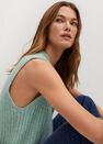 Mango - green V-neck knitted gilet Mango - green V-neck knitted gilet