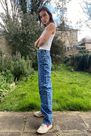 Urban Outfitters - Denim Blue Iets Frans'.. Monogram Baggy Boyfriend Jeans Urban Outfitters - Denim Blue Iets Frans'.. Monogram Baggy Boyfriend Jeans