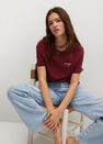 Mango - dark red 100% recycled cotton t-shirt, Women Mango - dark red 100% recycled cotton t-shirt, Women