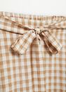 Mango - light beige Ruffled checked skirt Mango - light beige Ruffled checked skirt