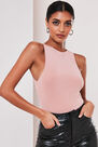 Missguided - Nude Seam Free Racer Neck Bodysuit Missguided - Nude Seam Free Racer Neck Bodysuit