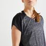 DOMYOS - M/L Women's Cardio Fitness T-Shirt 120 - /Printed, Dark Blue DOMYOS - M/L Women's Cardio Fitness T-Shirt 120 - /Printed, Dark Blue