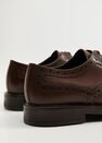 Mango - Medium Brown Laser-Cut Leather Blucher Shoes Mango - Medium Brown Laser-Cut Leather Blucher Shoes