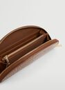Mango - medium brown Croc-effect wallet, Women Mango - medium brown Croc-effect wallet, Women
