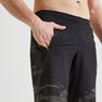 DOMYOS - Small FST 500 Cardio Fitness Shorts AOP, Black DOMYOS - Small FST 500 Cardio Fitness Shorts AOP, Black