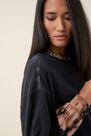 Salsa Jeans - Black Tie-dye sweater with shimmer Salsa Jeans - Black Tie-dye sweater with shimmer