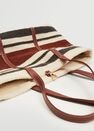 Mango - light beige Wool-blend shopper bag, Women Mango - light beige Wool-blend shopper bag, Women