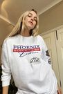 Urban Outfitters - White UO Badged Motocross Sweatshirt Dress Urban Outfitters - White UO Badged Motocross Sweatshirt Dress