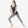 NYAMBA - XS Women's Slim T-Shirt 500 - Navy Blue NYAMBA - XS Women's Slim T-Shirt 500 - Navy Blue