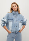 Mango - open blue Oversized jacket with denim panels Mango - open blue Oversized jacket with denim panels