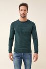 Salsa Jeans - Green Sweater with embossed logo Salsa Jeans - Green Sweater with embossed logo