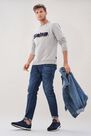 Salsa Jeans - Grey Regular Fit Sweatshirt With Branding Salsa Salsa Jeans - Grey Regular Fit Sweatshirt With Branding Salsa