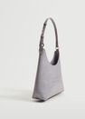 Mango - Lt-Pastel Purple Croc-Effect Baguette Bag, Women Mango - Lt-Pastel Purple Croc-Effect Baguette Bag, Women
