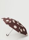 Mango - dark red Polka-dot folding umbrella, Women Mango - dark red Polka-dot folding umbrella, Women