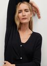 Mango - black Ribbed long cardigan Mango - black Ribbed long cardigan