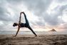 DOMYOS - Small Seamless Long Dynamic Yoga Sports Bra, Dark Petrol Blue DOMYOS - Small Seamless Long Dynamic Yoga Sports Bra, Dark Petrol Blue