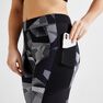 DOMYOS - W28 L31 120 Women's Fitness Cardio Training Leggings, Asphalt Blue DOMYOS - W28 L31 120 Women's Fitness Cardio Training Leggings, Asphalt Blue