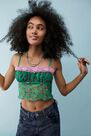 Urban Outfitters - Green UO Mia Ditsy Floral Print Lace Cami Urban Outfitters - Green UO Mia Ditsy Floral Print Lace Cami