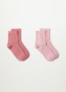 Mango - lt-pastel pink 2 pack mixed socks Mango - lt-pastel pink 2 pack mixed socks
