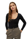 Mango - black Long-sleeved ribbed bodysuit Mango - black Long-sleeved ribbed bodysuit