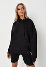 Missguided - Black Oversized Basic Hoodie Missguided - Black Oversized Basic Hoodie
