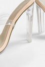 Missguided - Nude Square Toe Clear Heels Missguided - Nude Square Toe Clear Heels