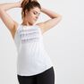 DOMYOS - S/M Energy Women's Printed Cardio Fitness Tank Top - Asphalt Blue DOMYOS - S/M Energy Women's Printed Cardio Fitness Tank Top - Asphalt Blue