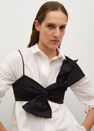 Mango - black Tie cotton top Mango - black Tie cotton top