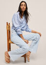 Mango - open blue Wide leg high waist jeans, Women Mango - open blue Wide leg high waist jeans, Women