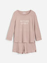 Reserved - Ladies’ Sweatshirt pajamas with shorts - Brown Reserved - Ladies’ Sweatshirt pajamas with shorts - Brown