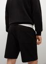 Mango - black Elastic waist cotton Bermuda shorts, Men Mango - black Elastic waist cotton Bermuda shorts, Men